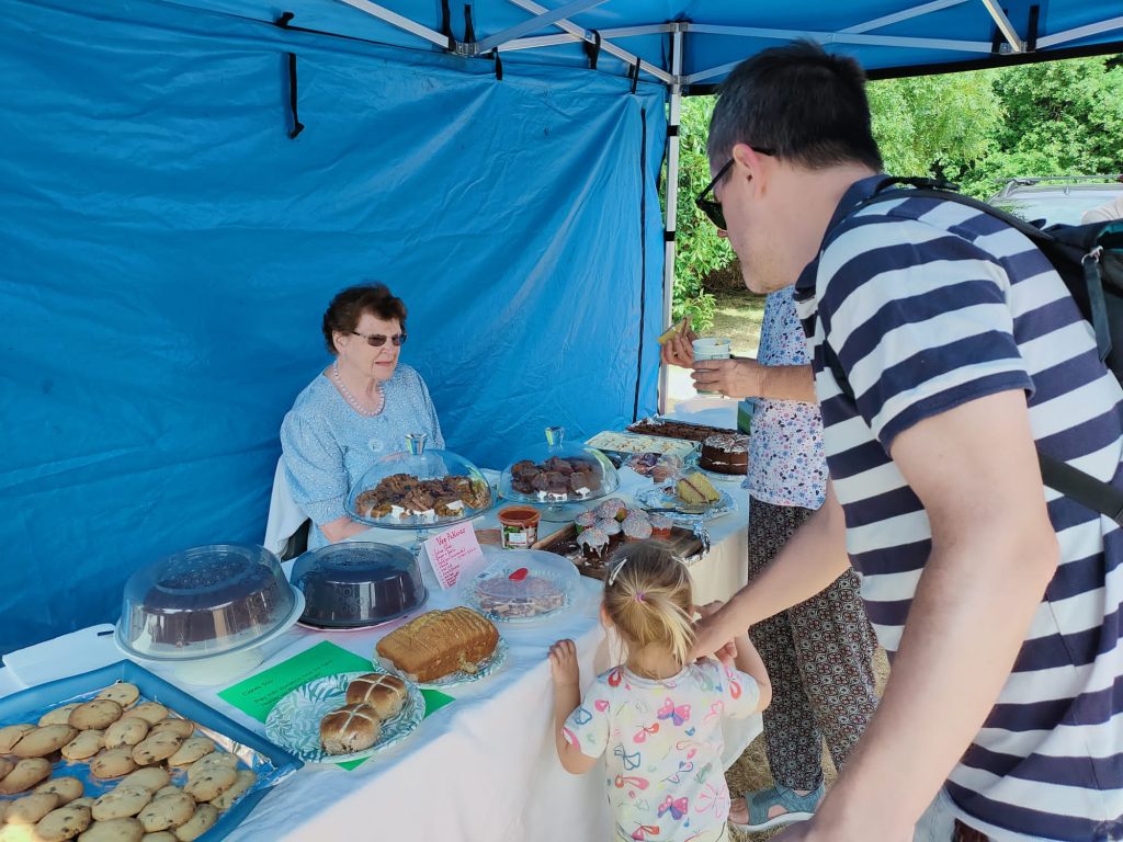 Food stall at the open day on the centenary of the opening of Forster Memorial Park